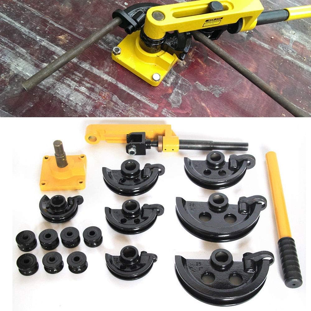 RANZIX Manual Pipe Bender Set Manual Pipe Bending Machine 10-25 mm, Manual Pipe Bender Set 3/8 inch, 1/2 inch, 9/16 inch, 3/4 inch, 7/8 inch, 1 inch.