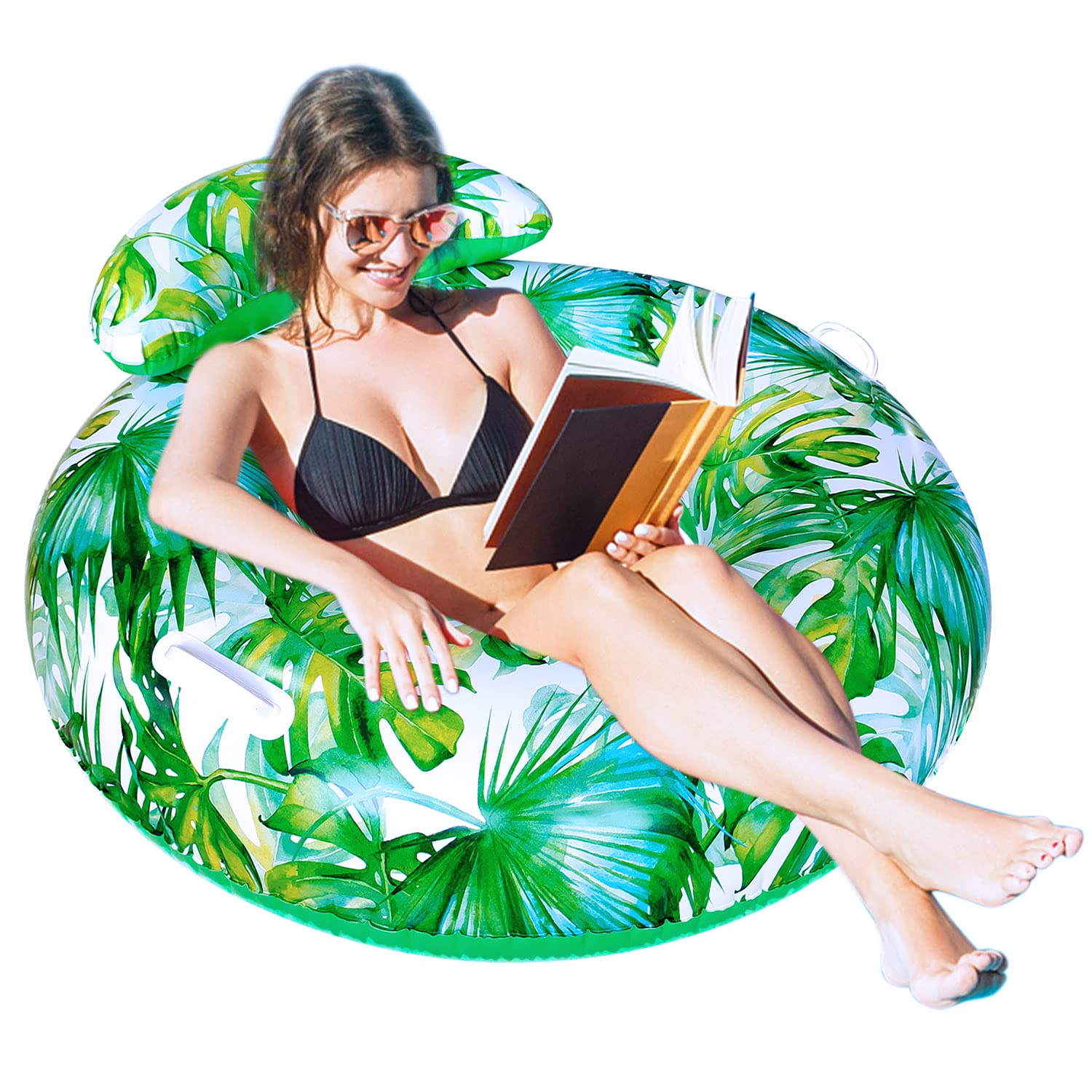 Pool floats for adult Adult Beach Floats,Inflatable Rafts Swimming Pool Air Sofa Floating Chair Bed,with Two Handles
