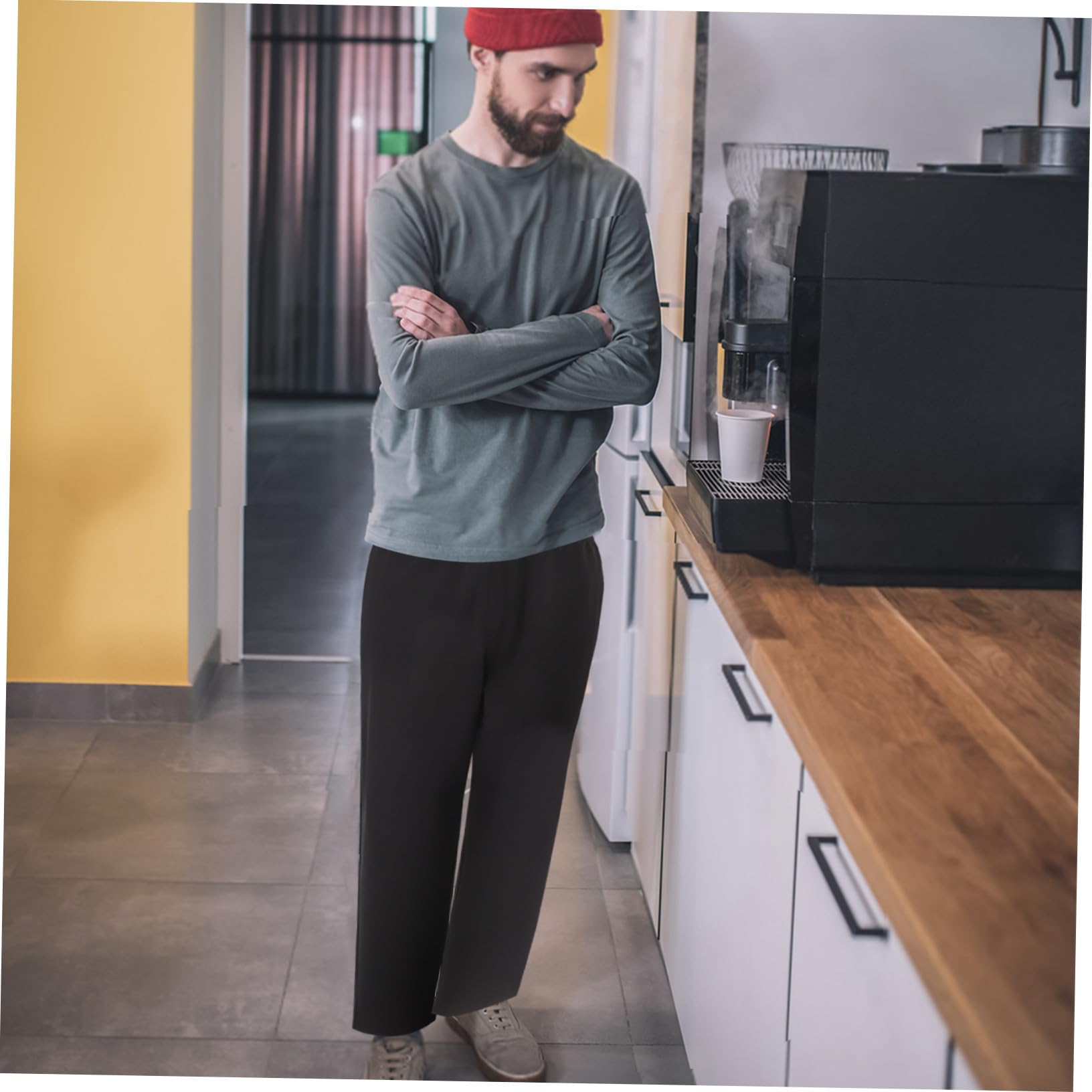 Pantaloni Elasticizzati in Traspirante con Tasche Pratiche per Cuochi XL