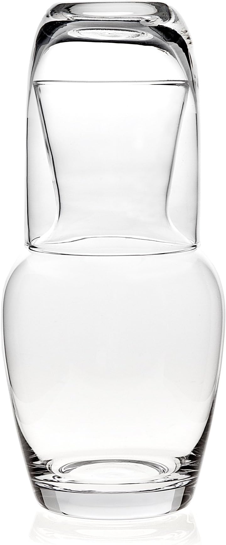 Bedside Carafe With Tumbler - Clear Glass - 2 Piece Water Pitcher And Cup Night Set