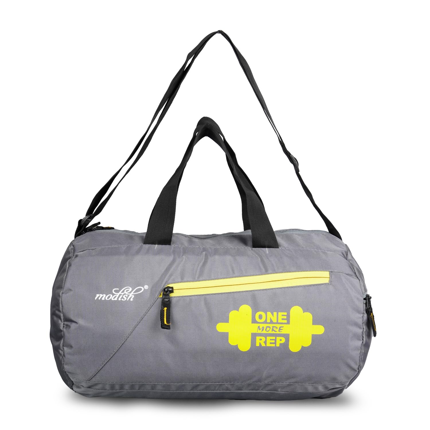 Gym Bag Polyester/Unisex Gym Bags/Shoulder Bag for Men & Women/Carry Gym Accessories/Fitness Bag/Sports & Travel Bag/Sports Kit (Grey)-image-10