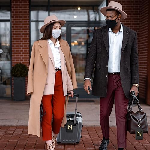 Miniatura 5 de Etiqueta de equipaje de piel sintética para maleta, equipaje, bolsa de viaje, etiqueta de maleta, etiqueta de maleta con tarjeta de nombre