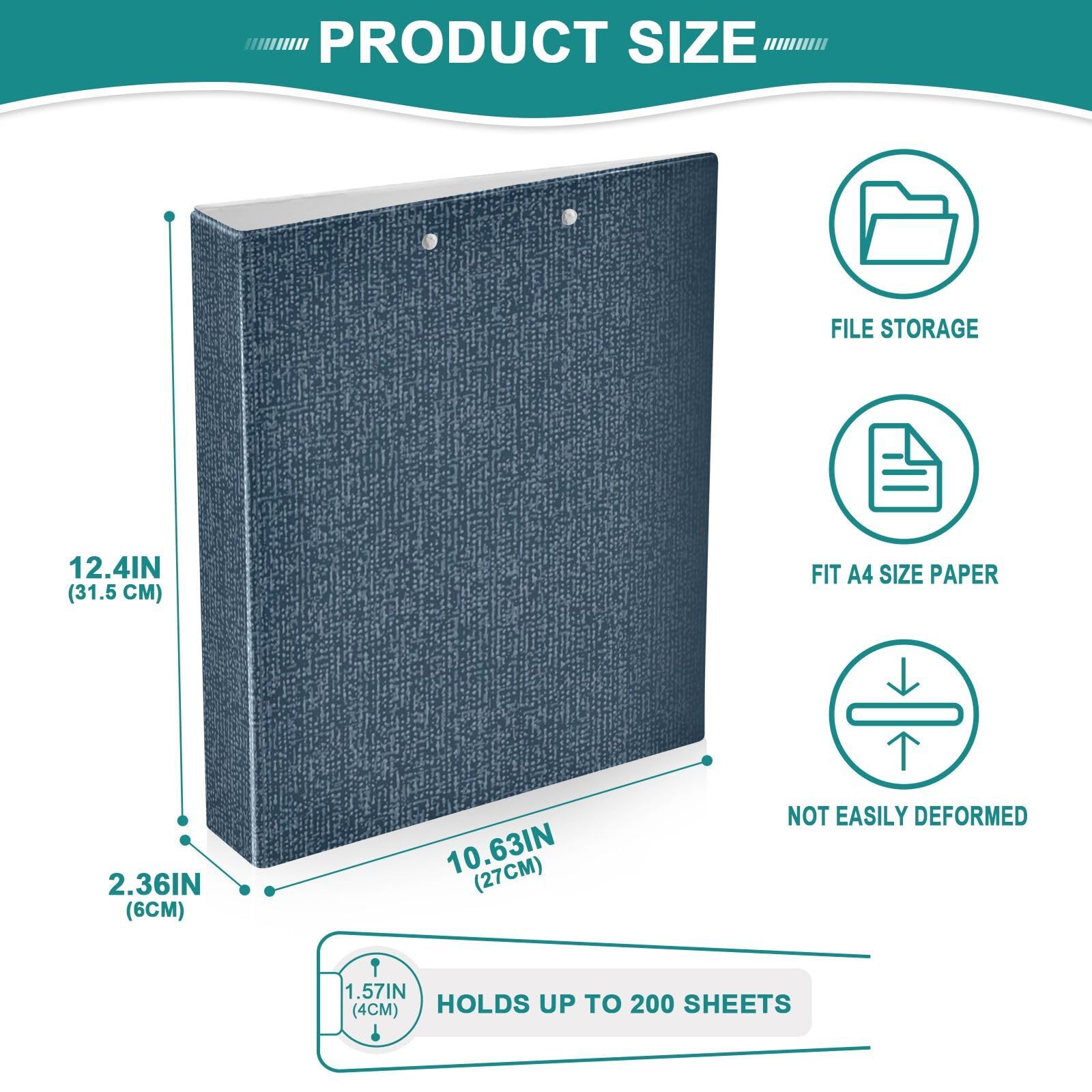 Raccoglitori per notebook da 1 e 1/2 pollici Blue Jeans