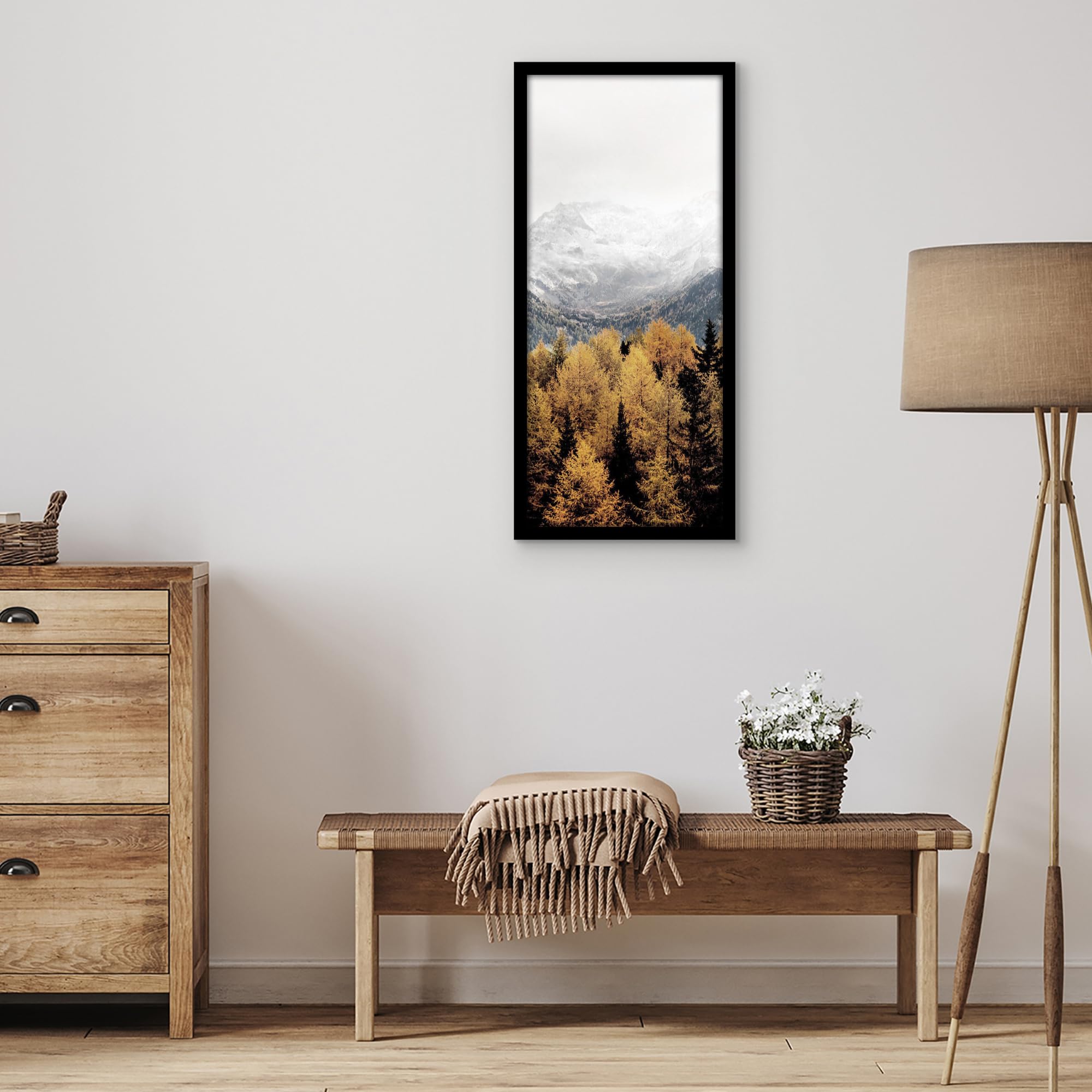 Americanflat 13x30 Picture Frame with Polished Plexiglass - Black Picture Frame with Engineered Wood - Epic Collection - Wide Photo Frame for Wall Display