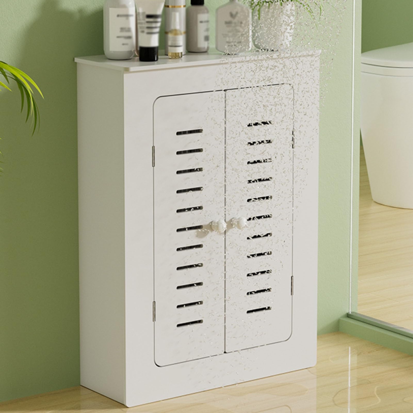Cubierta de radiador moderna de 60x60 cm con 2 puertas para el baño y el hogar