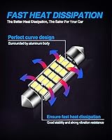 Vista 5 de Marsauto 578 bombillas LED extremadamente brillantes 400LM 2835 chipsets para interior LED, cúpula, mapa, puerta, bombillas 211-2 212-2 569 6411