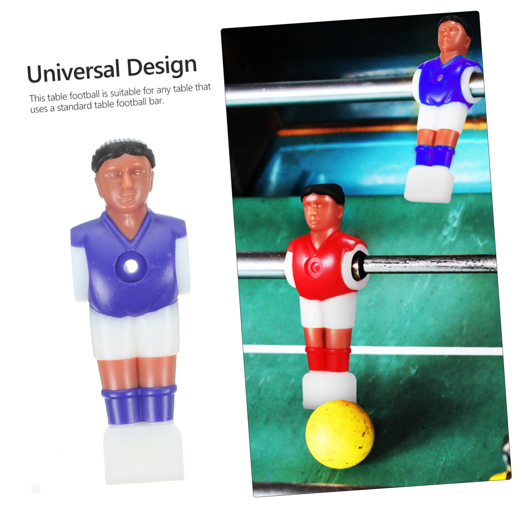 BRIGHTFUFU Plastic Soccer Player Set for Foosball Table Mini Football Figures for Boys
