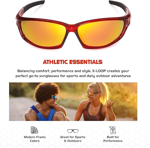 Miniatura 3 de X LOOP Gafas de sol deportivas polarizadas para hombre, UV400, béisbol, correr, ciclismo, golf