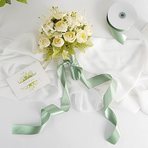 Vista 1055 de MEEDEE Orange Satin Ribbon - 1.5 inch Double Faced Satin Ribbon, 50 Yards - Neon Tangerine - For Christmas, Thanksgiving, Halloween, Weddings