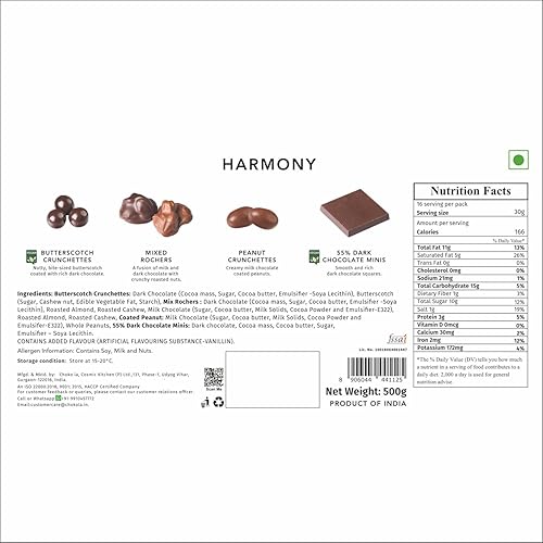 Miniatura 4 de Chokola Harmony - Cesta de regalo de chocolate para el día de la madre, paquete de regalo de chocolate surtido de leche y chocolate oscuro de