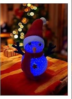 LED Işıklı Noel Kardan Adam Dekoratif Figür, Kristal Görünümlü 