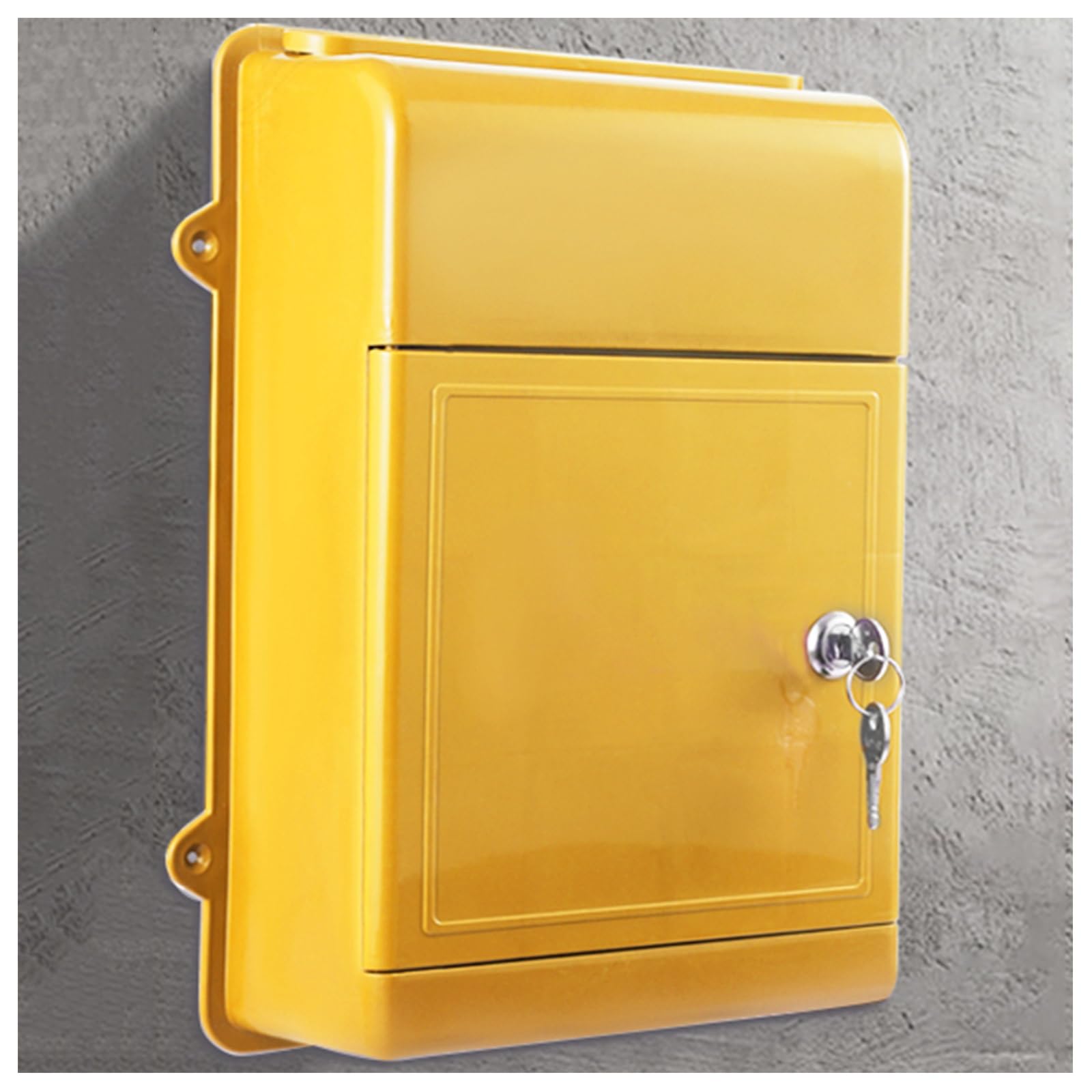 NQNFWCRJ Locking Hanging Wall Mailbox Outdoor Weather Proof Mailboxes Back Hollow Plastic Mailboxes Sturdy and Durability Suitable for Home Office