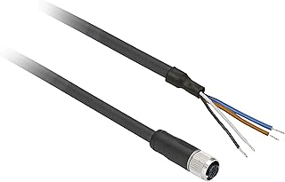 Telemecanique Sensors XZCPV1141L2 Female Connector Cable, Pre-Wired, Straight, M12, 4 Pins