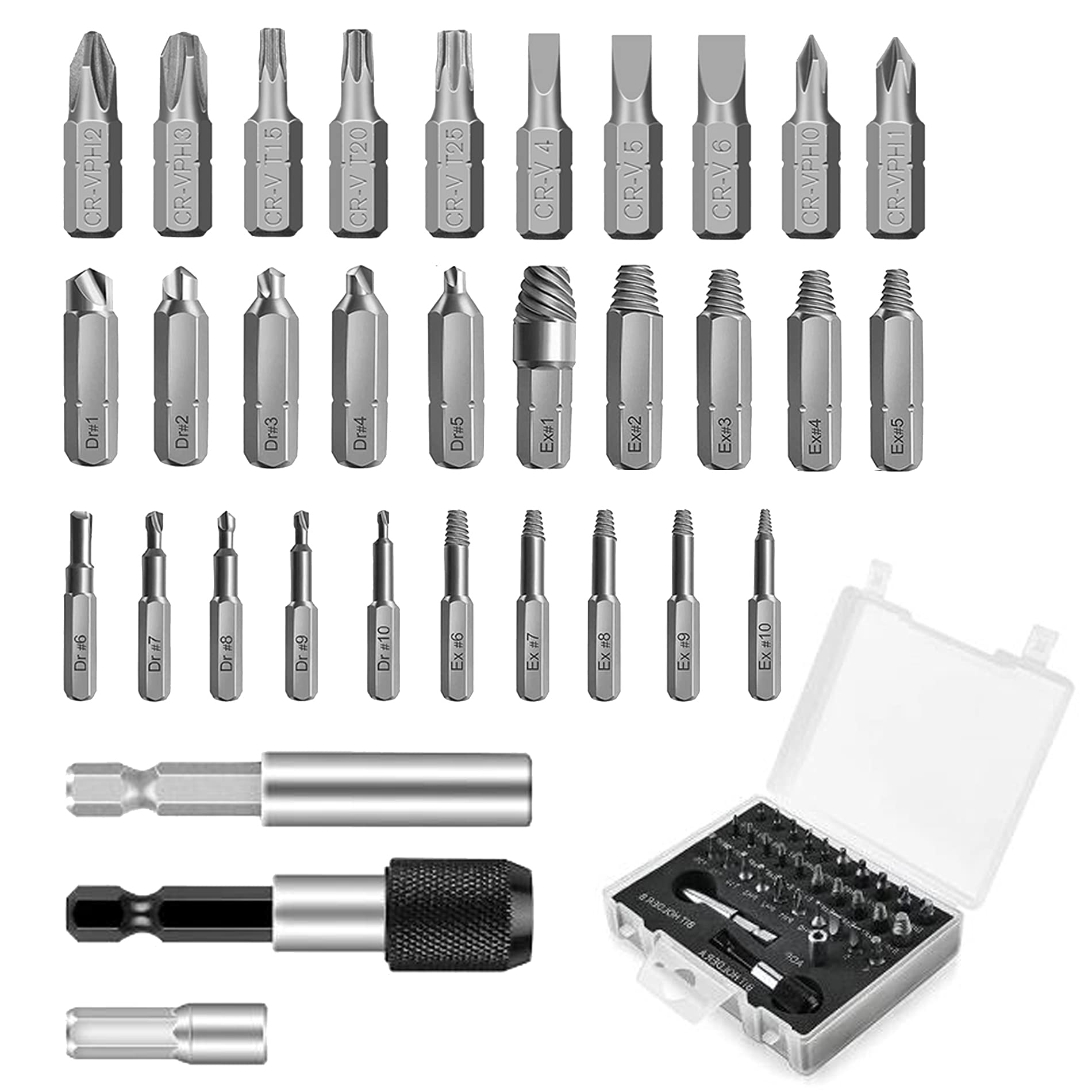 Buy Screw Extractor Set with Storage Box (33 Pieces) Online at