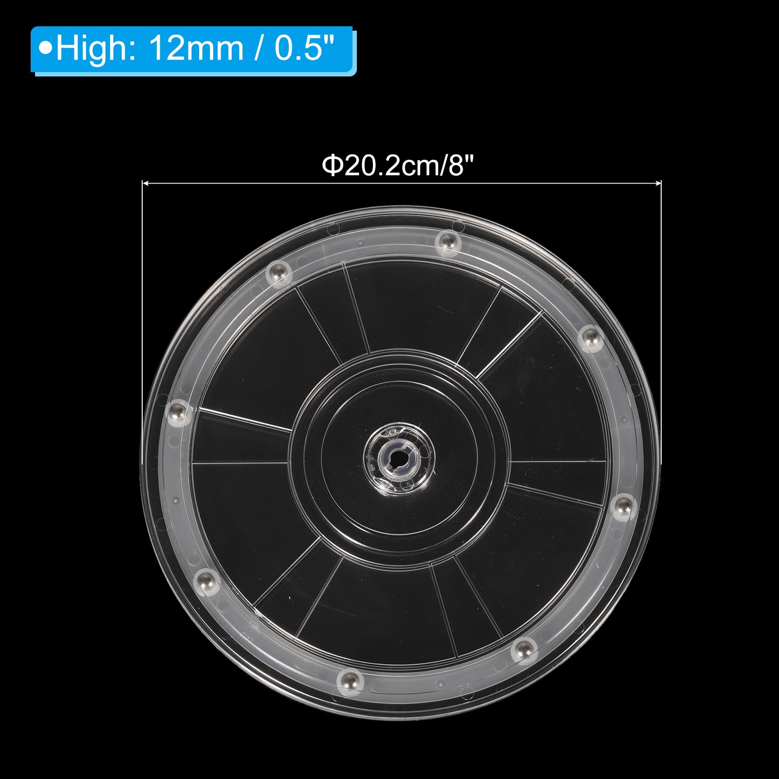 PATIKIL Support Rotatif 9 Pouces 360° Avec Roulements à Billes - Plateau Tournant TV Moniteur Blanc