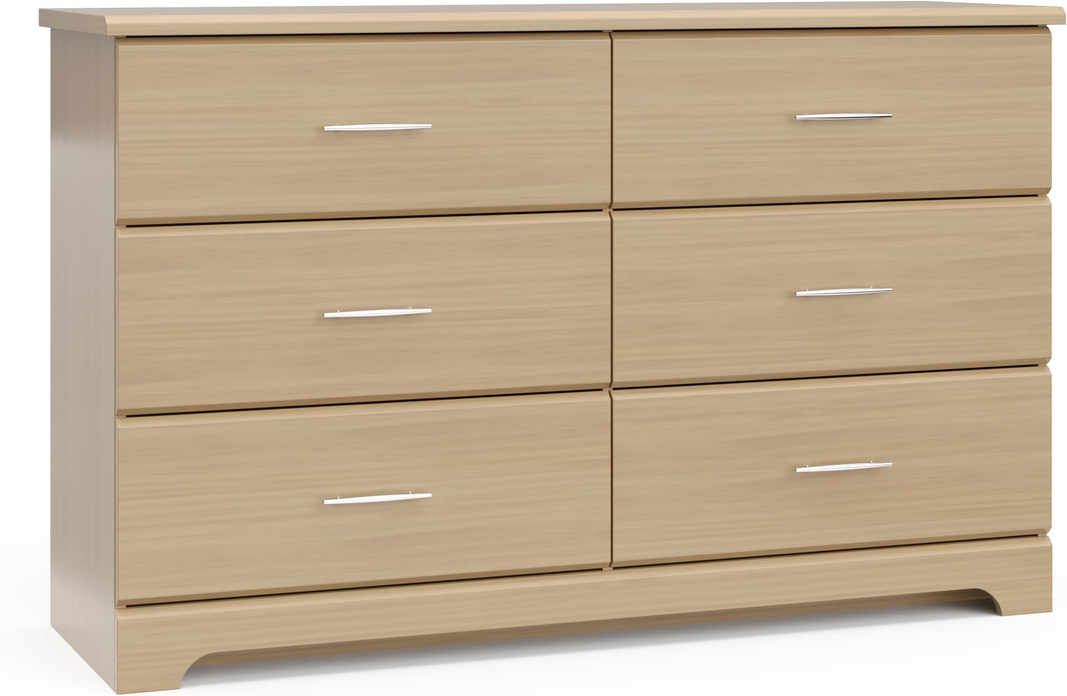 Brookside 6-Drawer Dresser (Driftwood) – GREENGUARD Gold Certified, Wood Dresser for Bedroom, Kids & Nursery Storage Chest, Safety Interlocking Drawers, Pre-Installed Tracks, Kids Chest
