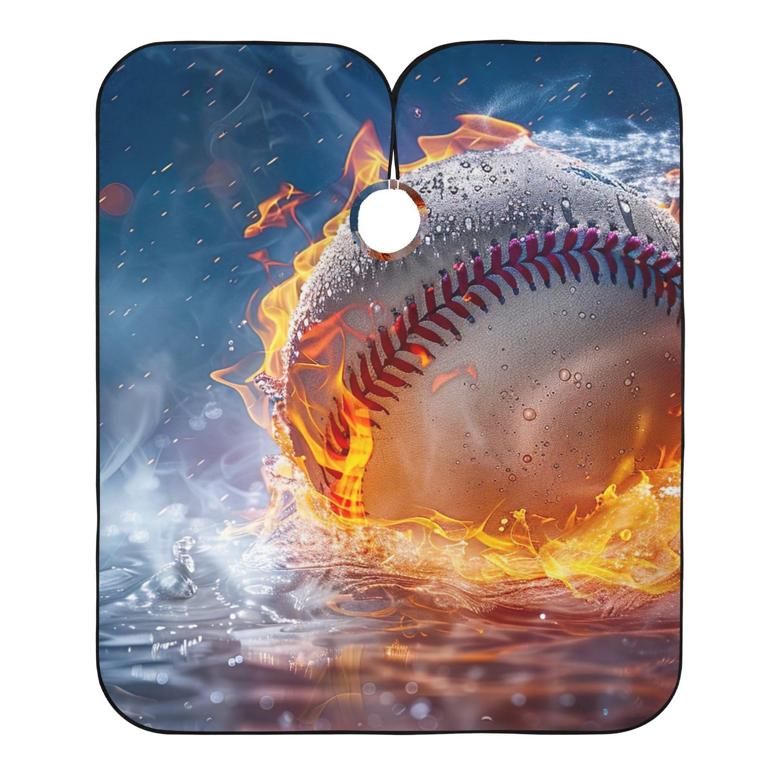 Takiito Firing Baseball Barber Cape for Men, Waterproof Haircut Cape Hairdressing Cape Beard Apron Cape for Salon Home Use, 55x65 in