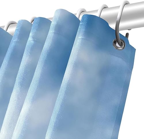 Miniatura 5 de KXO Cortina de ducha de oveja, impermeable, lavable, juego de cortinas de baño de poliéster con ganchos, 72 x 72 pulgadas