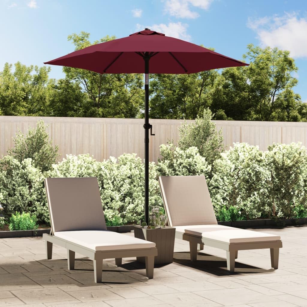 Parasol przeciwsłoneczny, piaskowo-biały, 200 x 224 cm, aluminiowy, uchylny, z drążkiem z wytrzymałego aluminium i 6 metalowymi żebrami, pokrowiec z poliestru, odporny na działanie promieni UV i