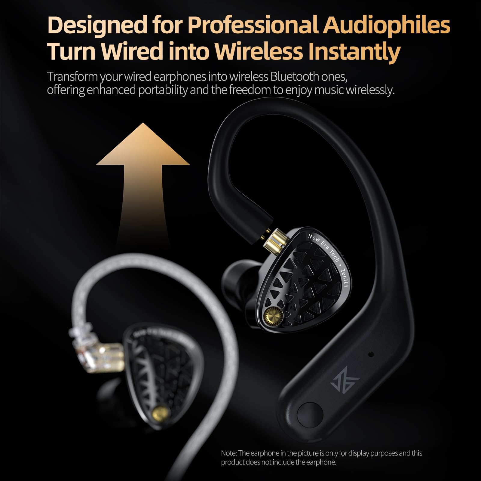 KZ AN01 5.4 Módulo Bluetooth, adaptador de gancho, convertidor inalámbrico, sonido HiFi, cancelación de ruido activa, audio LDAC, modo de transparencia