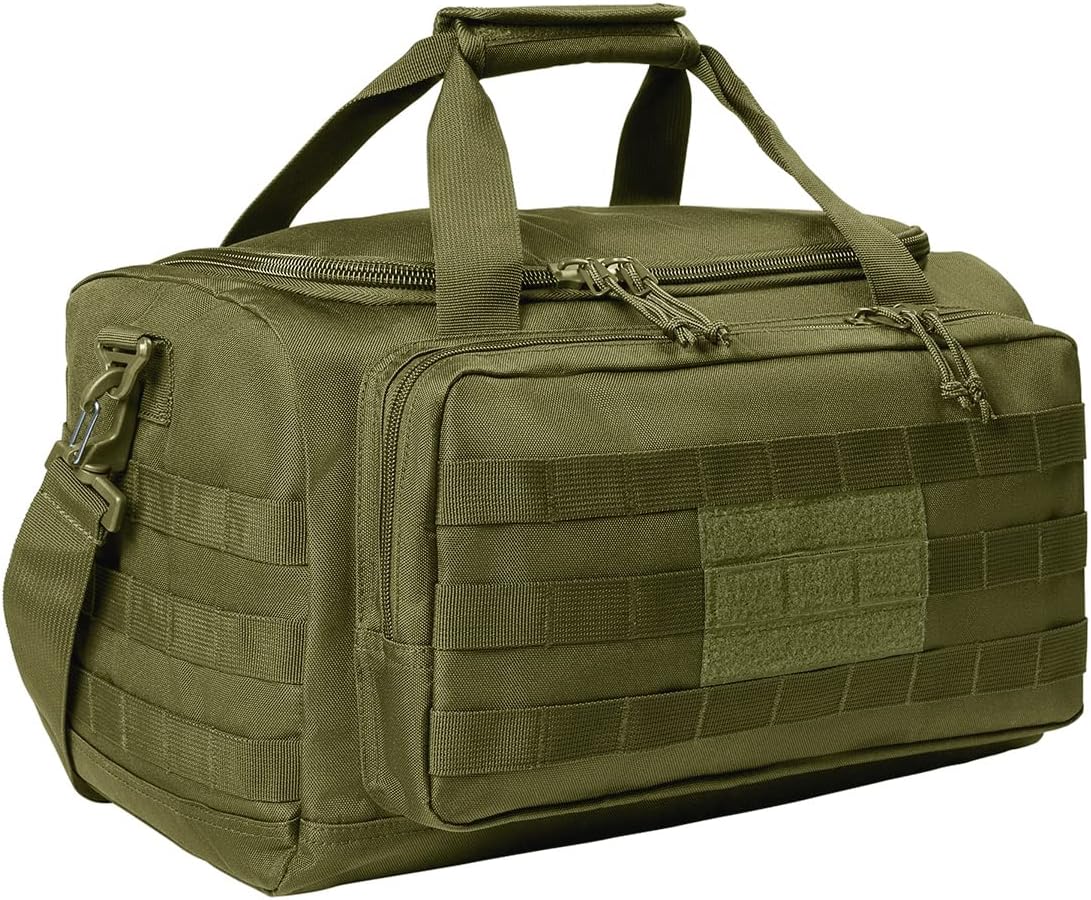 Tactical Gear bag Heavy Duty Duffel Gym bag/Tactical Backpack Custom Embroidered with your own text (Olive Drab Green)