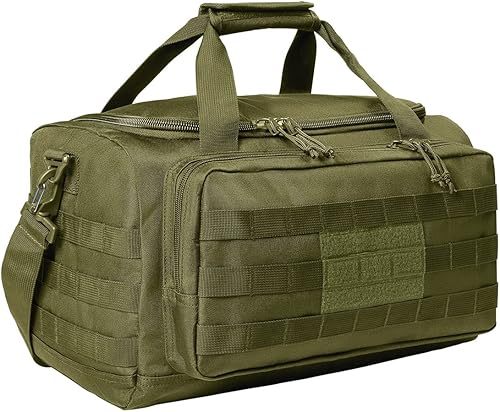 Miniatura 5 de Bolso táctico de la bolsa de la lona resistente del gimnasiomochila táctica personalizada bordada con su propio texto (verde oliva)