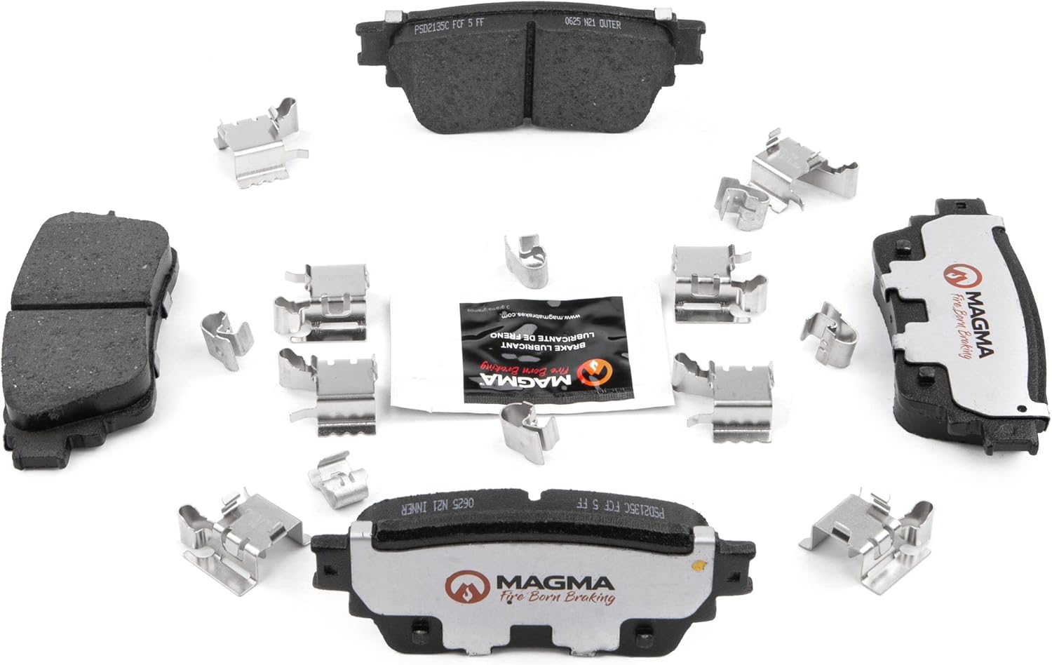 MAGMA Pro-Series PSD2135C Ceramic Brake Pads, Rear