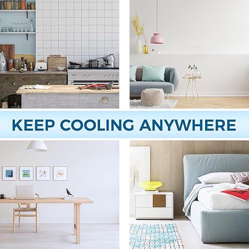 Miniatura 7 de Antarctic Star Mini refrigerador compacto con congelador, puerta reversible individual, refrigerador para dormitorio, estante de vidrio extraíble,