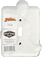 Vista 3 de Open Road Brands Marvel Spider-Man Embossed Metal Light Switch Plate Decoration for Bedroom or Man Cave Rojo