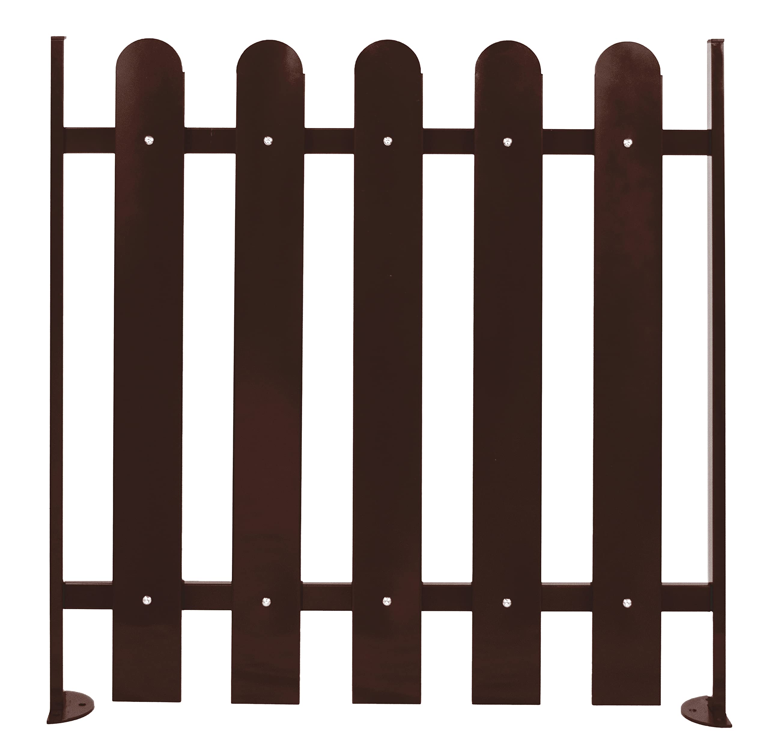 Clôture lattes Easy robuste de hauteur 50 cm mod.5D-001 marron imputrescible