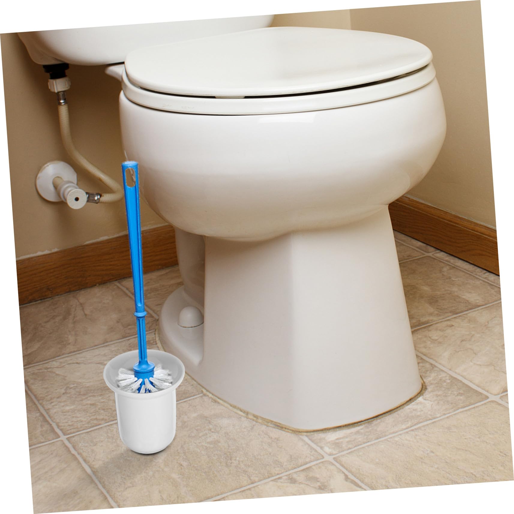Wc Bürstenhalter aus Keramik in Weiß mit Matter Oberfläche