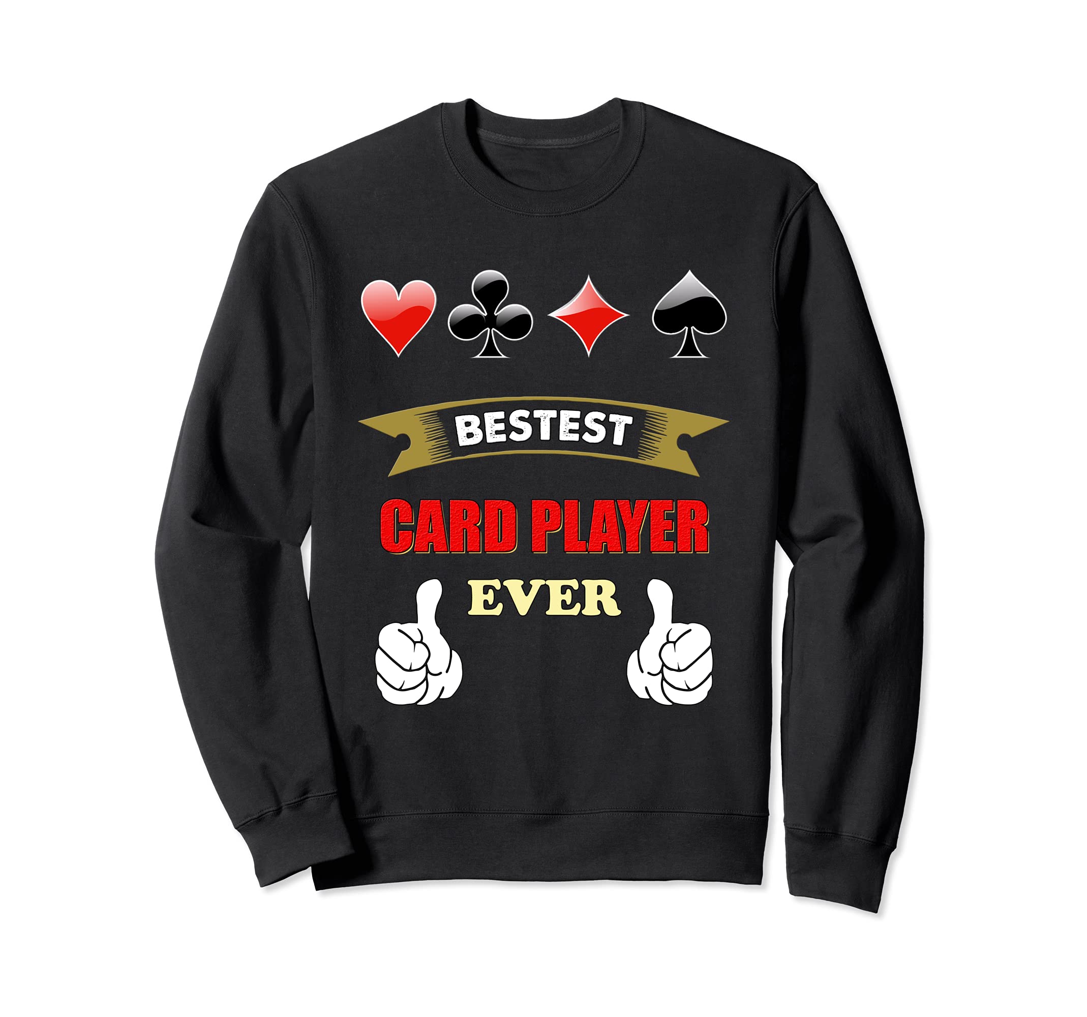 Card Player gift, game Bestest Awesome Gamer Sweatshirt, Black