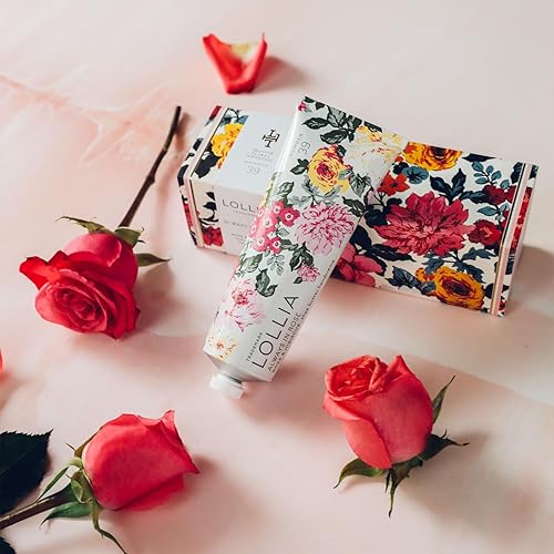 Miniatura 6 de LOLLIA In Love Handcreme, 4 oz.  Classic Petal  Crema de manos perfumada para mujeres, loción hidratante de manos para manos secas, manteca de