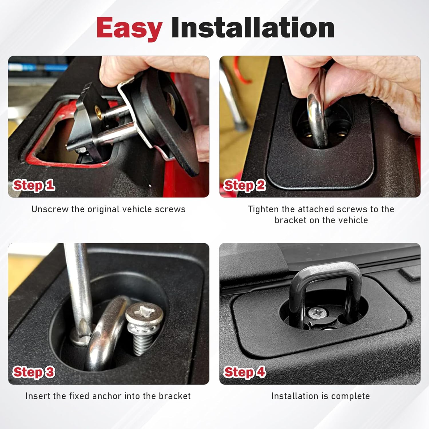 2PCS Tie Down Anchors fit for 2015-2025 2026 Ford F-150 2017-2025 2026 Ford F250 F350 Super Duty&Ford Raptor Truck Bed Tie Downs for Car Replacement for Tie Downs Automotive Accessories - Image 5