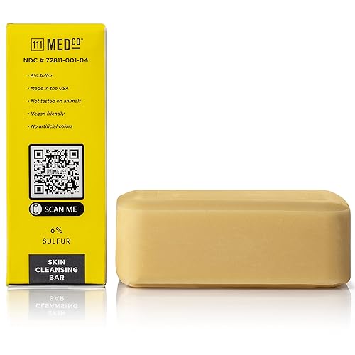 Miniatura 3 de 111MedCo Barra de jabón limpiadora de piel medicada con 6% de sulfuro de 4 oz