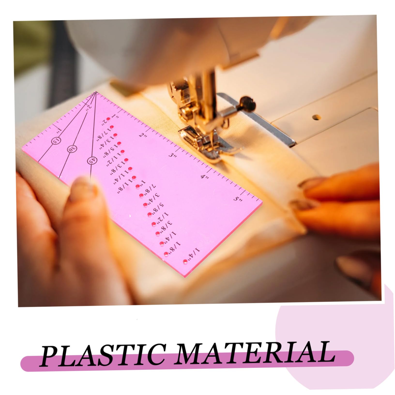 NUOBESTY 3 Juegos Regla De Retazos Medidor De Costura Para Principiantes Herramientas De Acolchado De Plástico Guía De Costura Magnética Parche De Estrella El Plastico Acrílico Manual