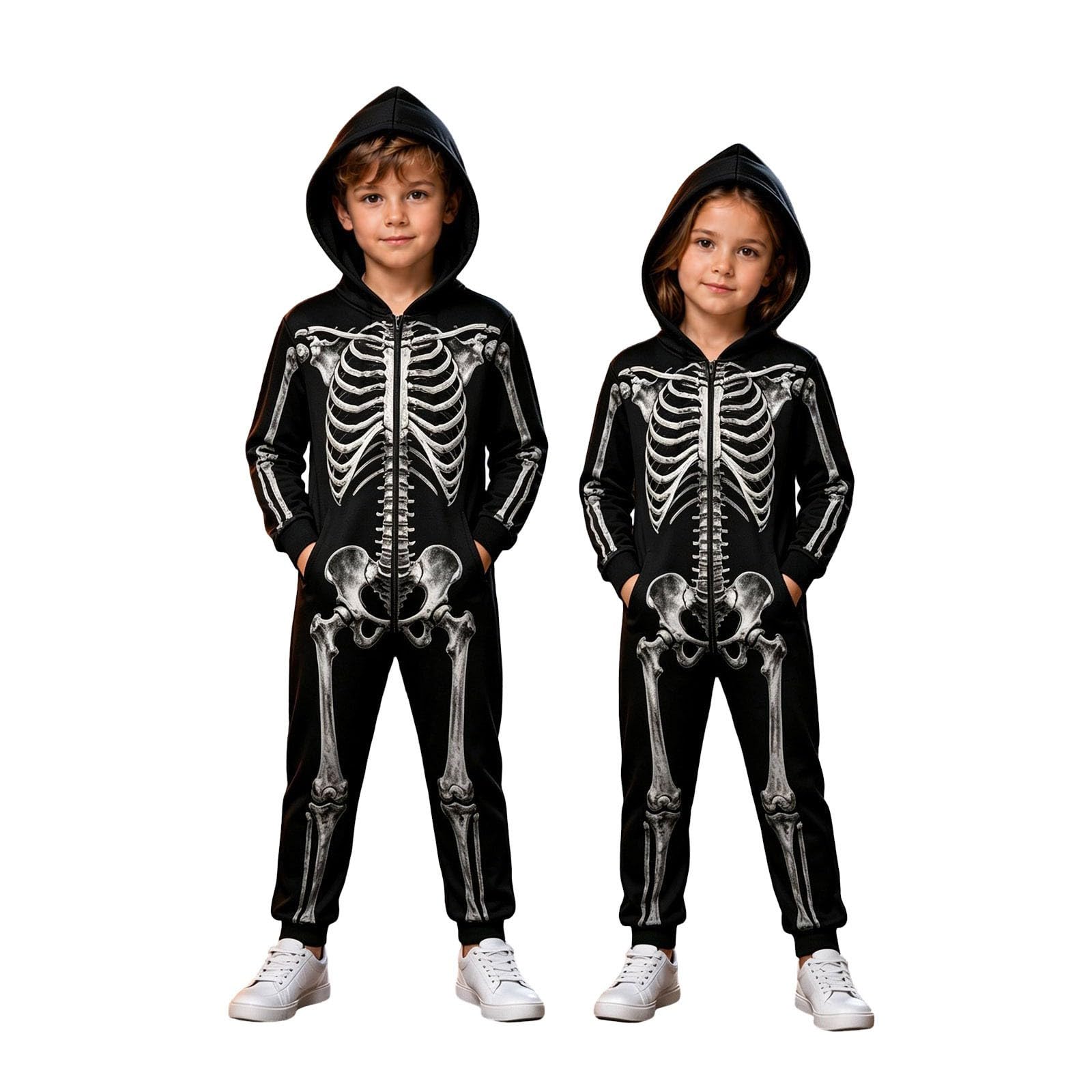 Bat Costume for Kids Skeleton Costume Glow In The Dark Halloween Costumes — image 1