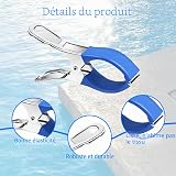 12 Pieces Metal Clips for Pool Covers, Fastening Clips With Protective Film, Tarpaulin Clips, Clamps for Above-Ground Pools, Clamps With Strong Clamping Force for Photography and Greenhouses(D) - 8