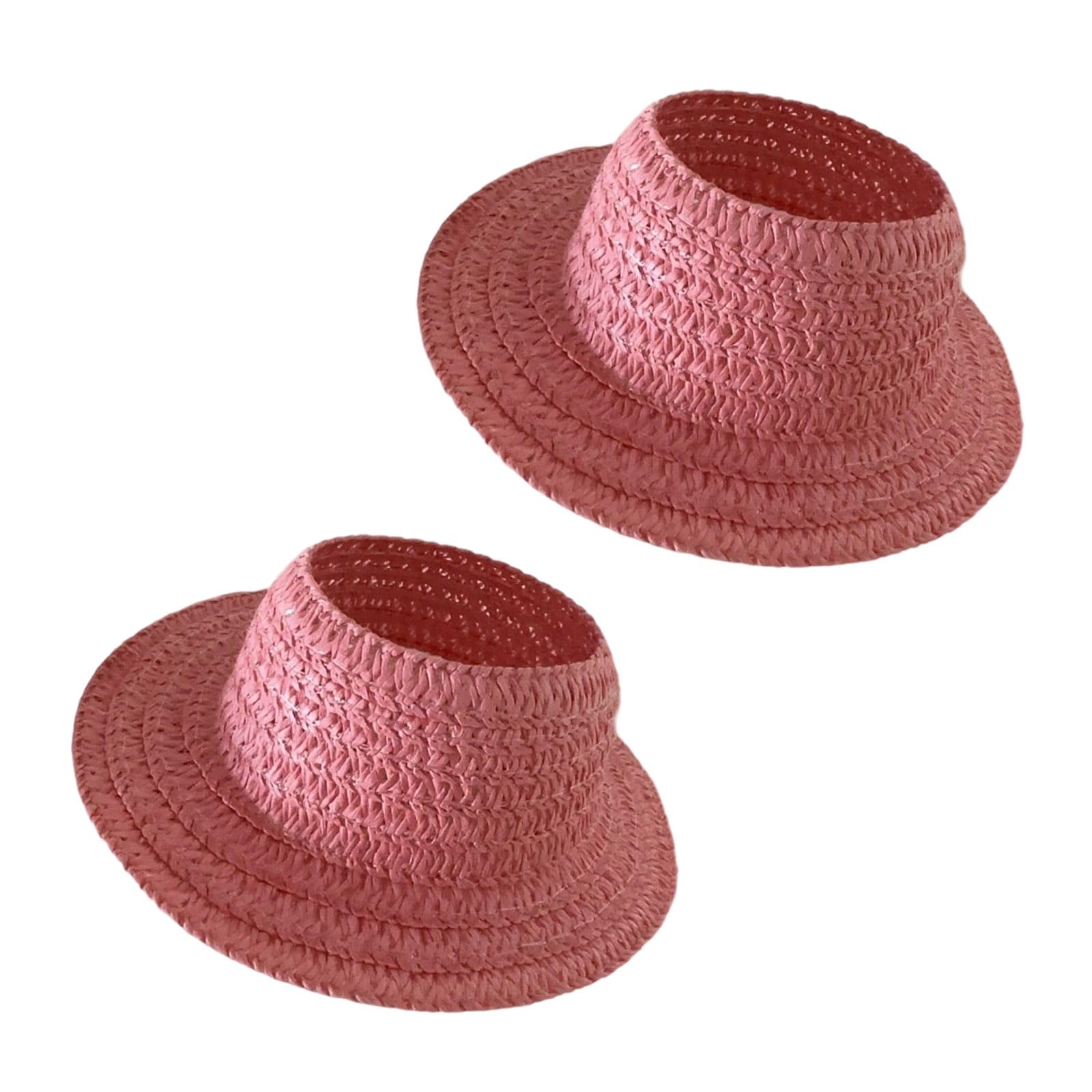 HZBB Hat for Dolls Empty Top Straw Miniature Straw Doll Dress Decorative Accessory Doll Display Accessories