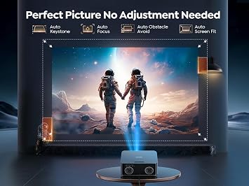 [4K Support/36W Dolby Audio/APPs]Smart-Projector-4K with WiFi6 and 2Way Bluetooth, AI Auto Focus Projector with Native 1080P, HDR10, TOPTRO X9 Outdoor Movie Proyector Compatible with Phone/TV Stick/PC