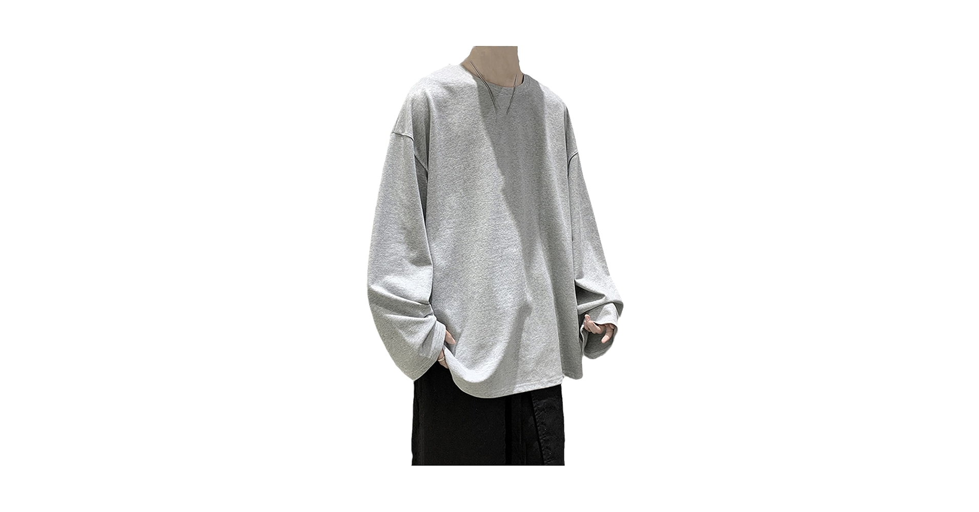 トップス Original Cotton Long Sleeve T-shirt ovy Slub Long Sleeve Tee