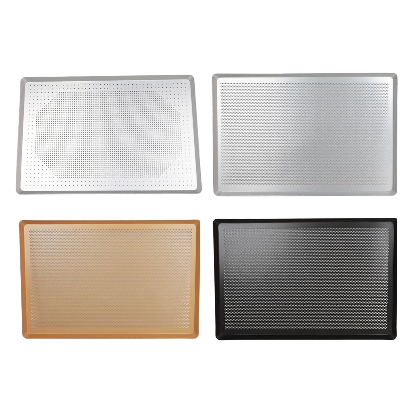 Teglia da forno antiaderente per forno, 60 x 40 cm, resistente, per arrostire e grigliare, con bordi rinforzati anodizzati, teglia antiaderente resistente