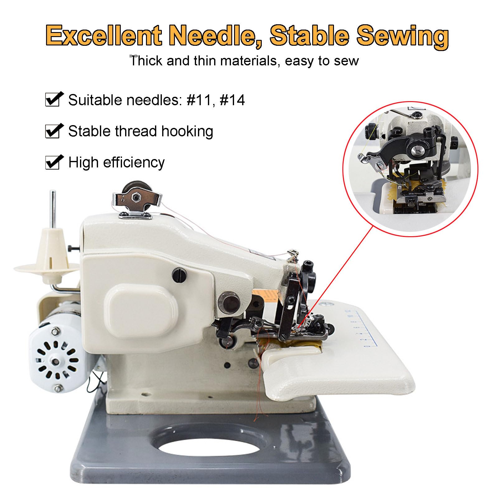Macchina da cucire portatile per orli ciechi, lunghezza regolabile da 3 a 8 mm, strumento resistente per cuciture invisibili, ideale per sarti e uso domestico