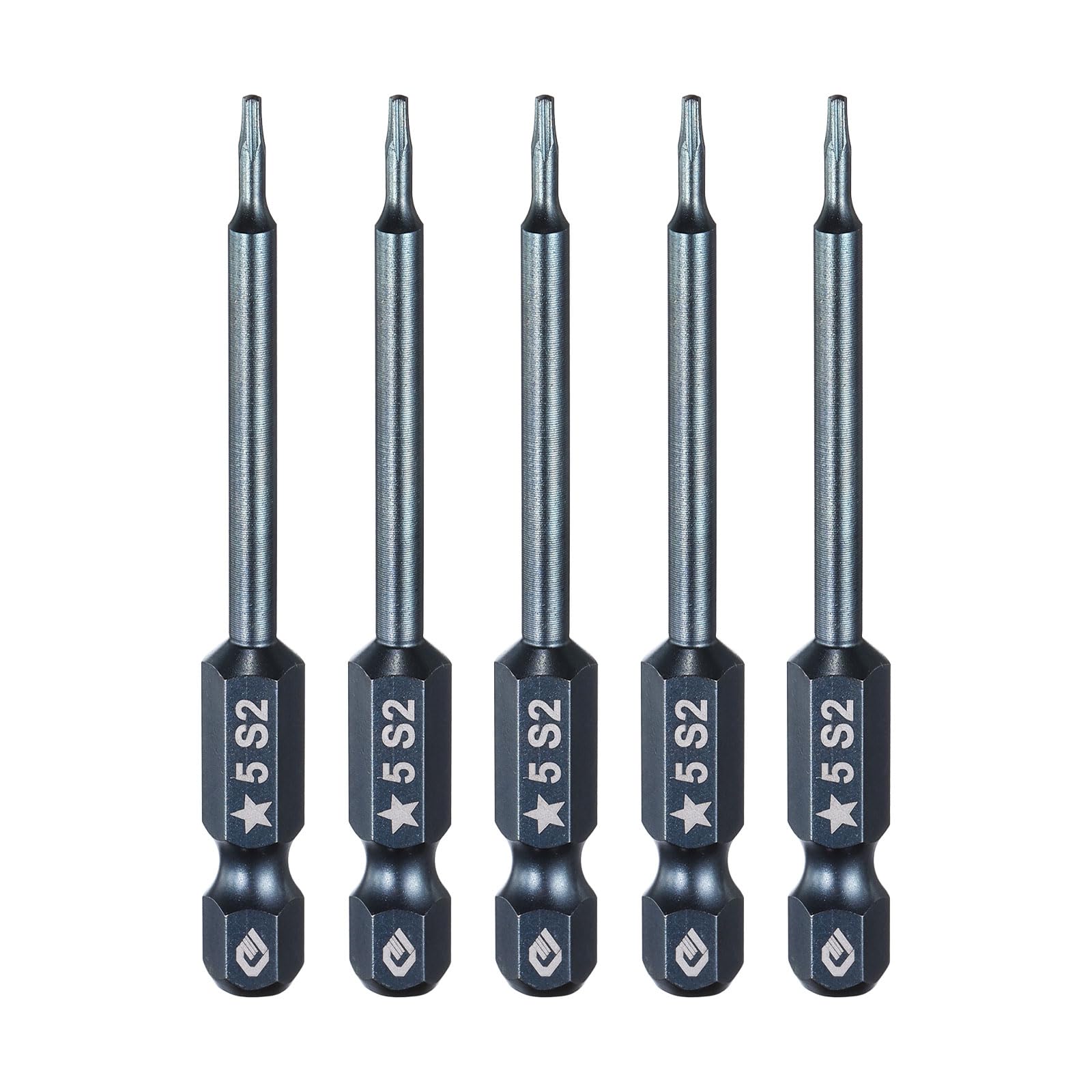 Embout de tournevis Torx 5 points tige hexagonale acier S2 aimanté 6,6 cm HARFINGTON pour visseuse