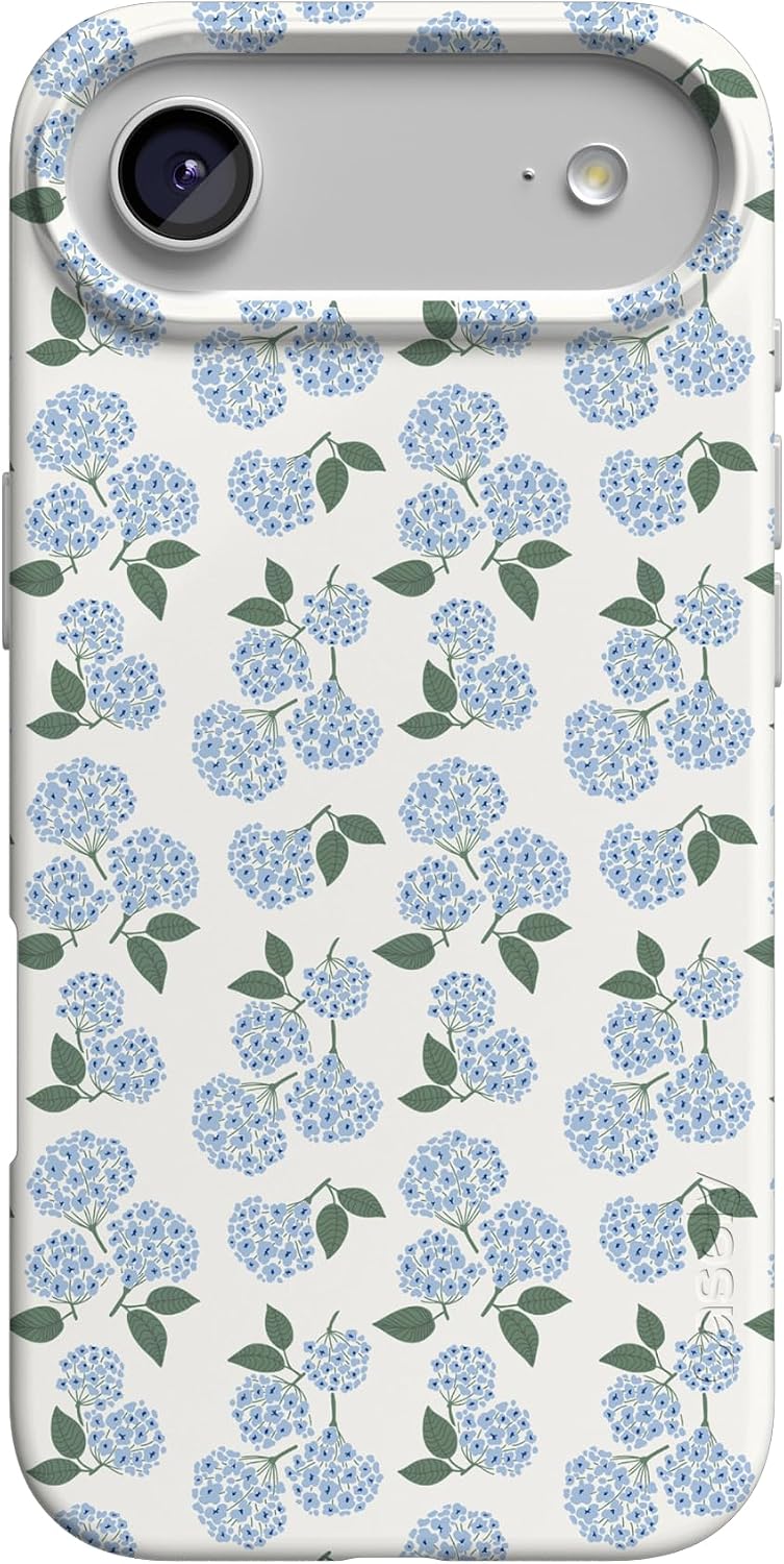 Casely iPhone 17 Air Case | Nantucket Cottage | Blue Hydrangea | Compatible with MagSafe | Classic Ultra Slim Design