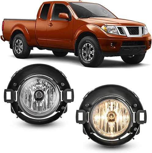 ROXX Luces antiniebla compatibles con parachoques de plástico Nissan Frontier 2010-2020, conjunto de luz antiniebla Nissan Xterra 2005-2015,