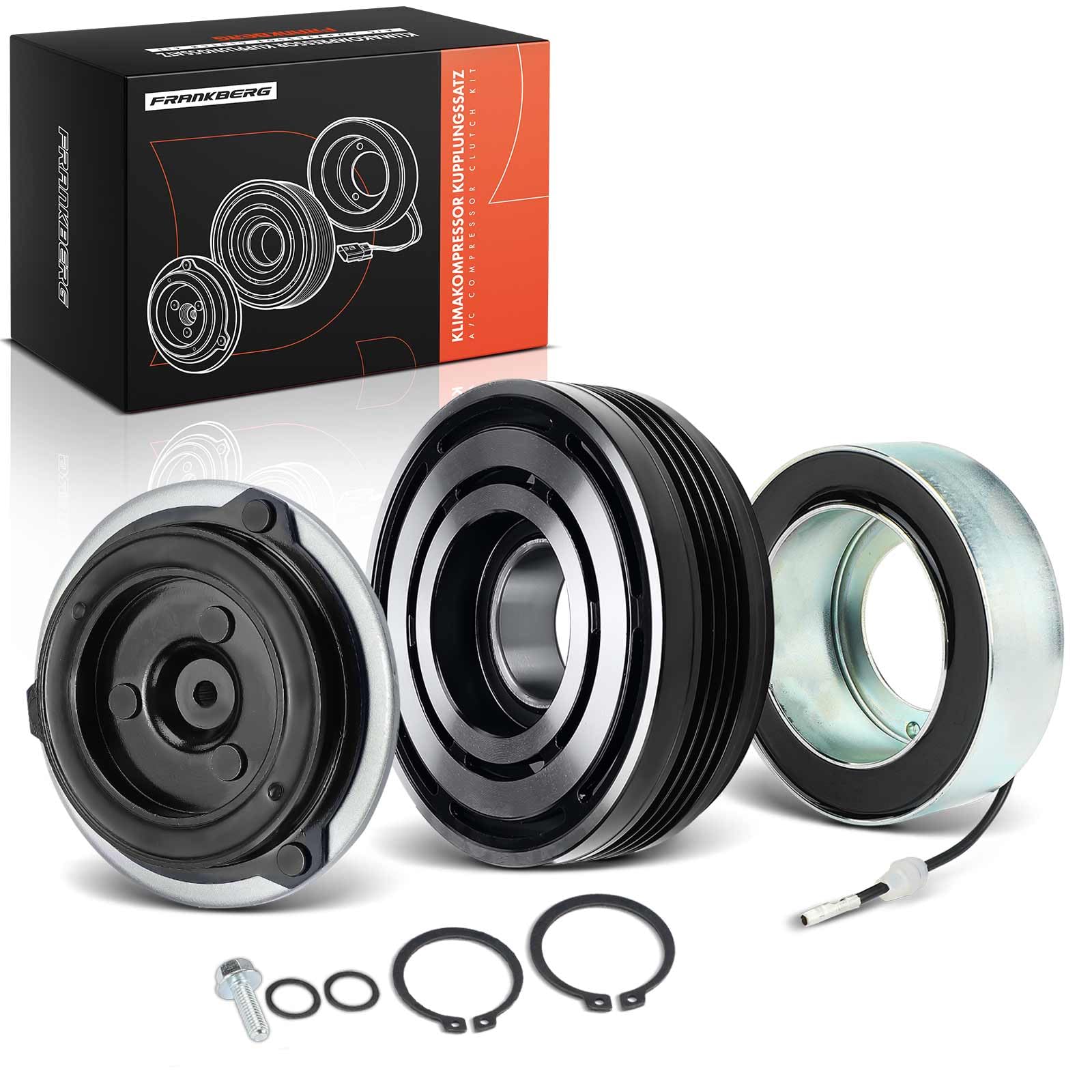 Frankberg Compresor Magnético AC Acoplamiento magnético Compatible con Serie 3 Touring E46 2.0L Serie 3 cabrio E46 2.2L Serie 3 E46 2.2L Serie 3 cabrio E46 3.0L Serie 3 Touring E46 2.2L 64526918000