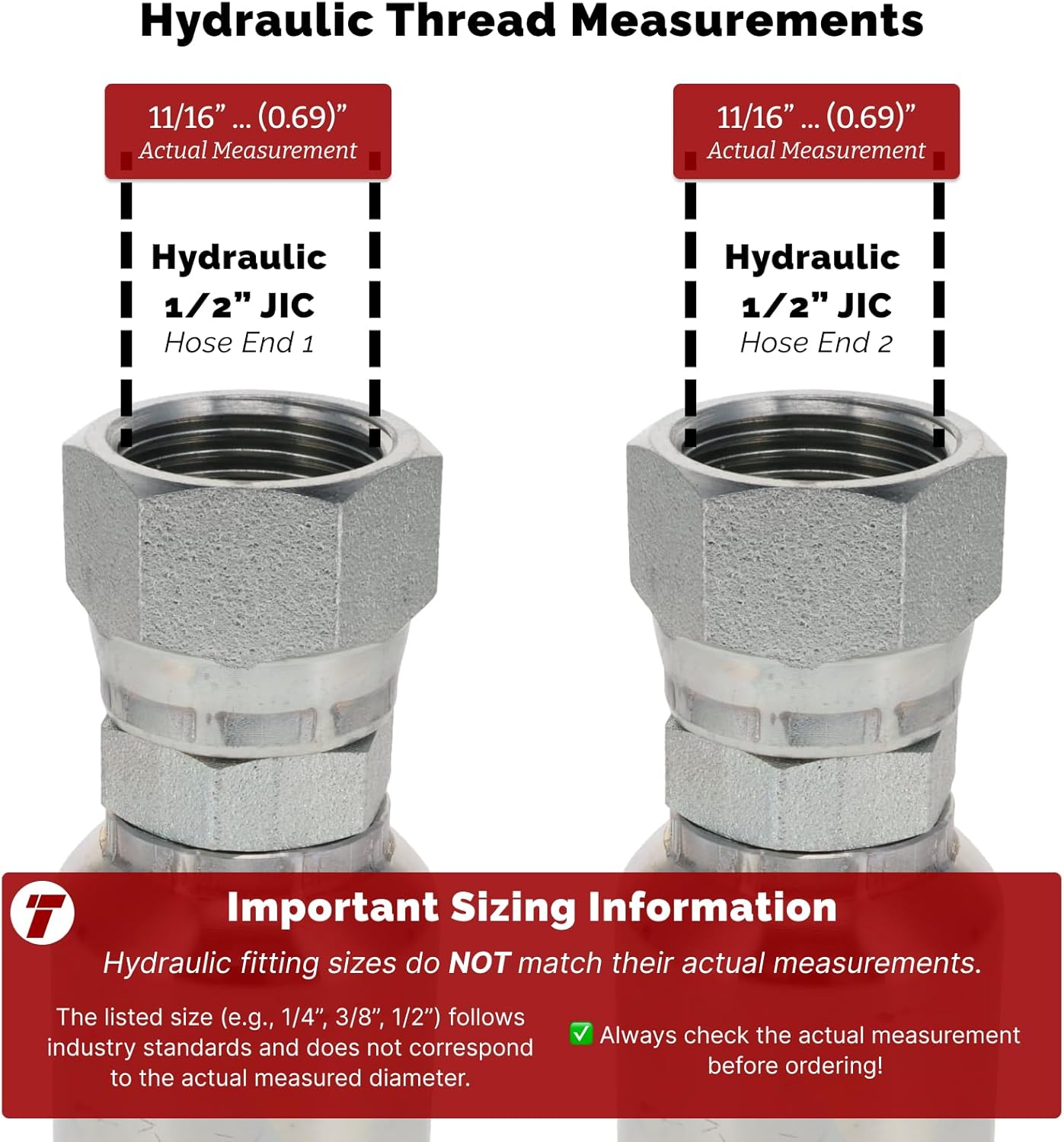 TITAN FITTINGS | FA-UFW8-JIC-36 Inch | Assembly: 1/2" Ultraflex Hose with 1/2" Female JIC ends, 36" long (5,010 psi)