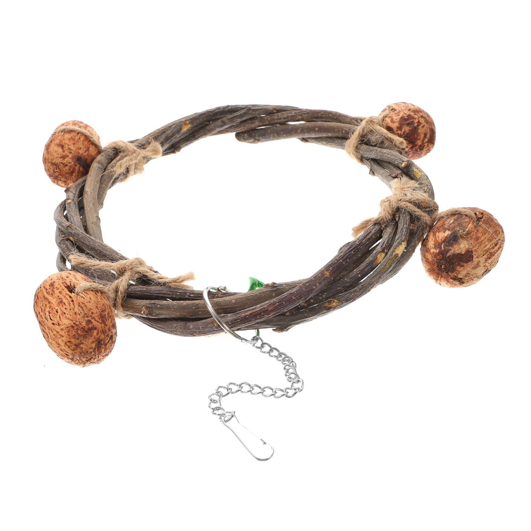 minkissy 3 Pezzi Altalena Per Pappagalli in Rattan Trespolo Giocattolo Per Parrocchetti Giocattolo Da Appendere Supporto Per Arrampicata