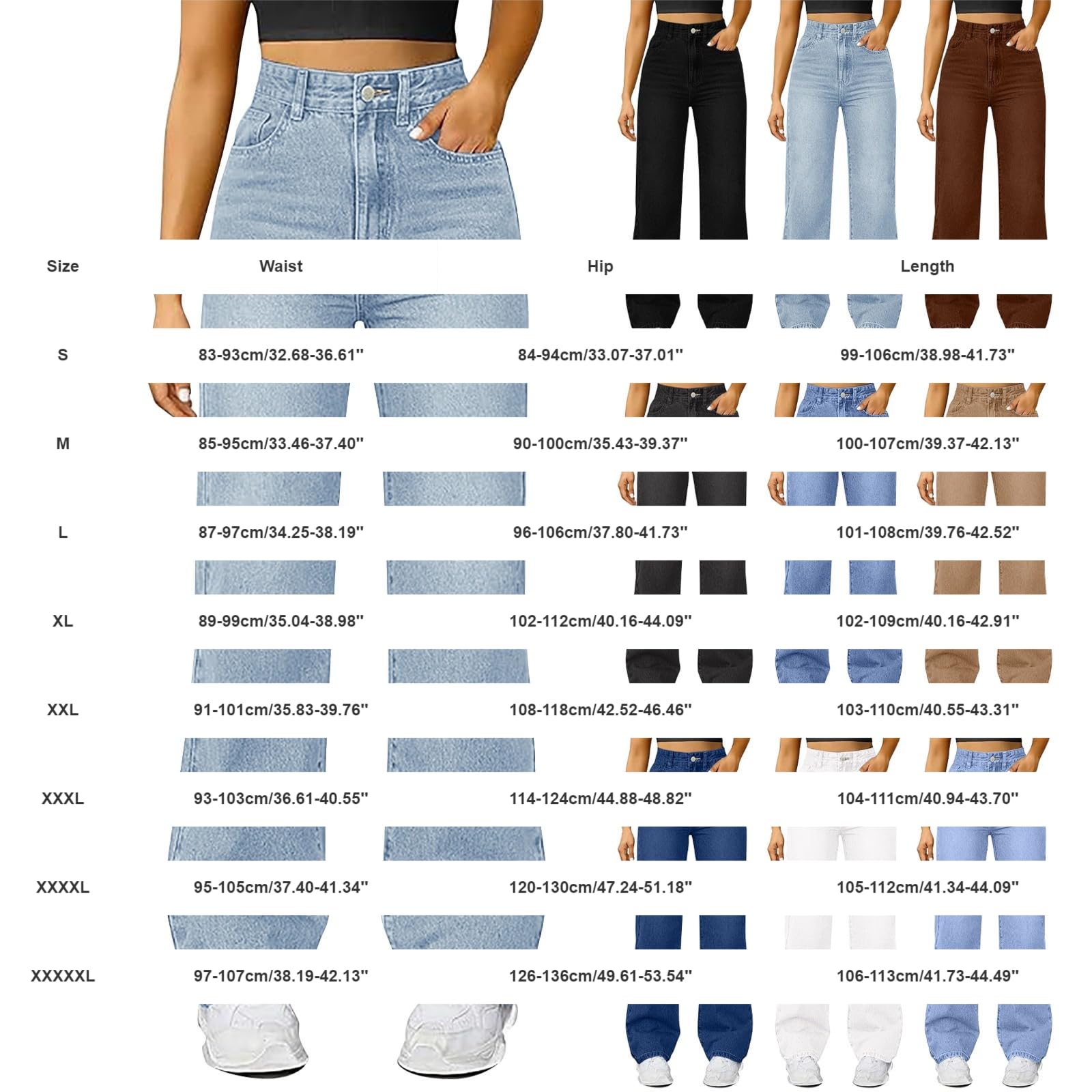 Jean Femme Large Jeans Femme Taille Haute Pantalon Coupe Droite Souple Chic